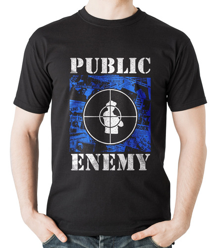 Remera Public Enemy Fight The Power 100 % Algodon Serigrafi 