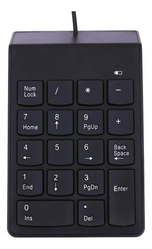 Mini Teclado Numérico Usb 19 Teclas Pc Mac Universal Laptop Negro Numérico