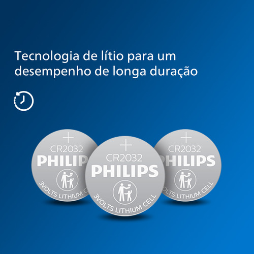 5 Baterias Moeda Cr2032 Pilhas 3v Philips Serve P/ Placa Mãe