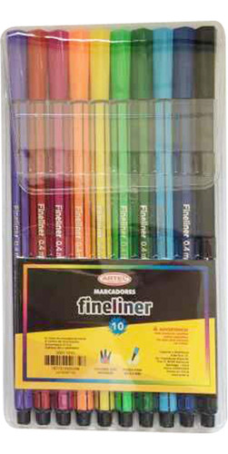 Marcadores Fineliner 10 Colores Artel