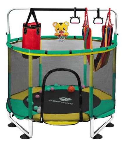 Trampolín Para Niños, Trampolín Ajustable De 5 Pies, Trampol