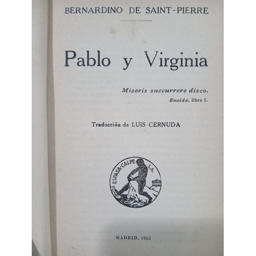 Pablo Y Virginia: Saint Pierre/ Voluptuosidad: Sainte Beuve 