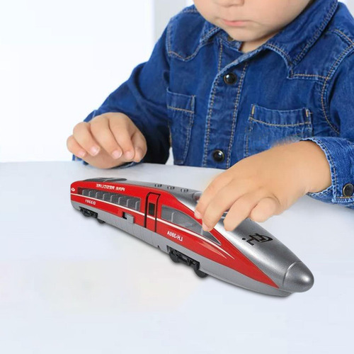 Juguete De Tren De Alta Velocidad Con Sonido Y Luces Rojo