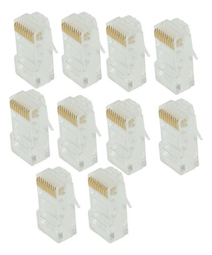 Paquete De 10 Módulos Conectores Rj50 Keystone 0p10c De Red