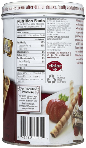 Pirouline Barquillos - Chocolate Y Avellanas - 14 Oz