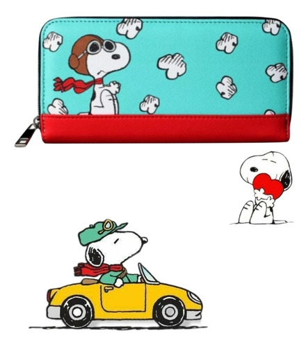 Snoopy Cartera De Gran Tamaño Para Mujer/ Diseño Tierno 