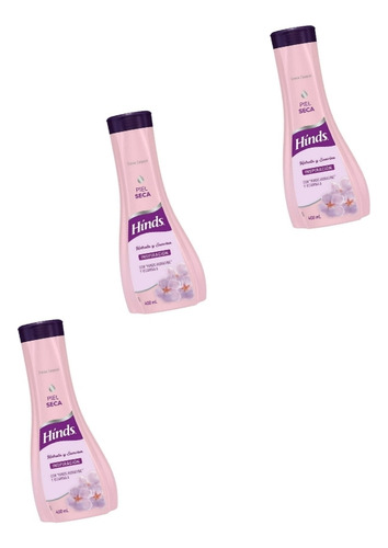 Crema Corporal Hinds Inspiración Para Piel Seca 400 Ml 3pzas