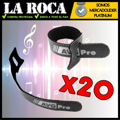 Imagen 5 de 10 de Precinto Pack X20 Abrojo Sujeta Cable Reutilizables Sonido