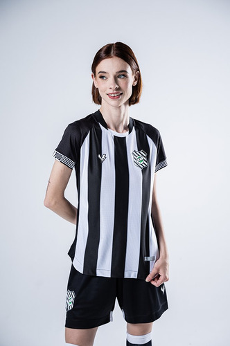 Camisa Feminina Jogo 1 Figueirense Preta E Branca Volt