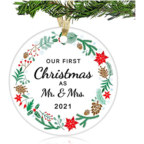 Adornos De  Nuestra Primera Navidad Como Sr. Y Sra.  20...