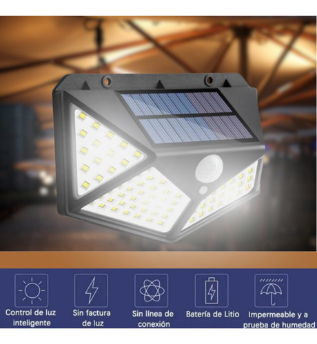 Lampara Solar Con Sensor Reflector 10 Unidades