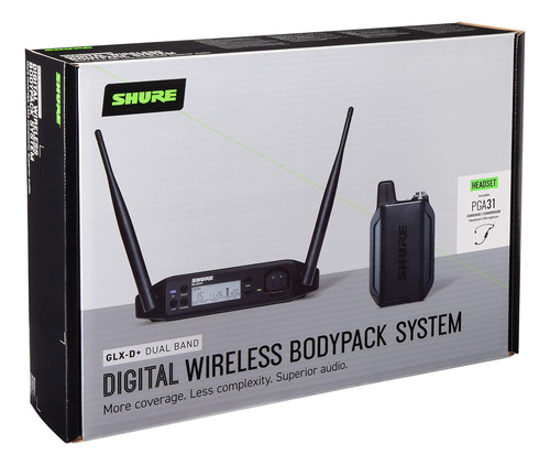 Shure Glx-d+ Sistema De Micrófono Inalámbrico Digital De Dob