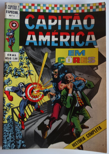 Capitão América Em Cores Nº 1 Ebal Abr 1970 1ª Public Falcão