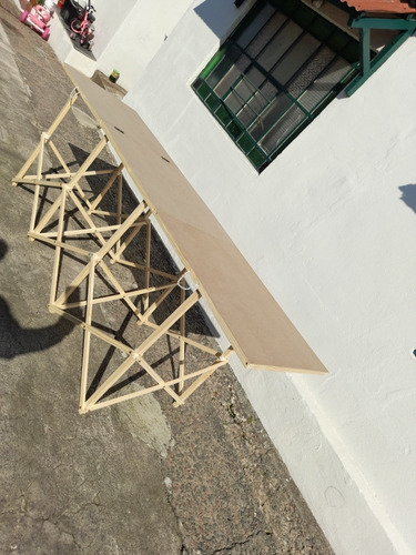 Mesa Plegable Tipo Valija 240x60 Caballete Feria