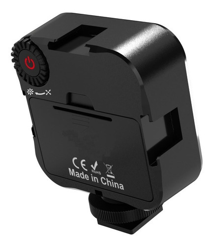 Mini panel iluminador de luz LED para cámara en vivo, marco blanco frío, color negro clásico, color blanco frío, 2 pilas AA