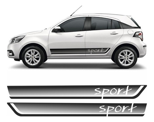 Par Adesivos Laterais Compatível Chevrolet Agile Sport Ag004