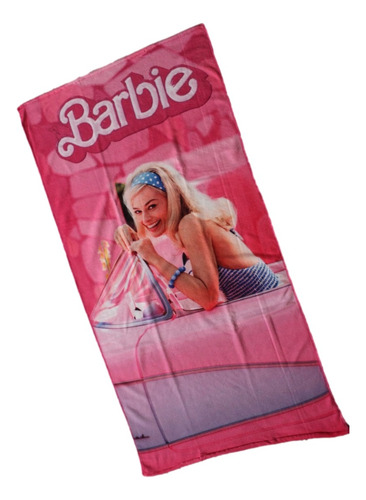 Toalla Barbie Película Microfibra Impresión Digital