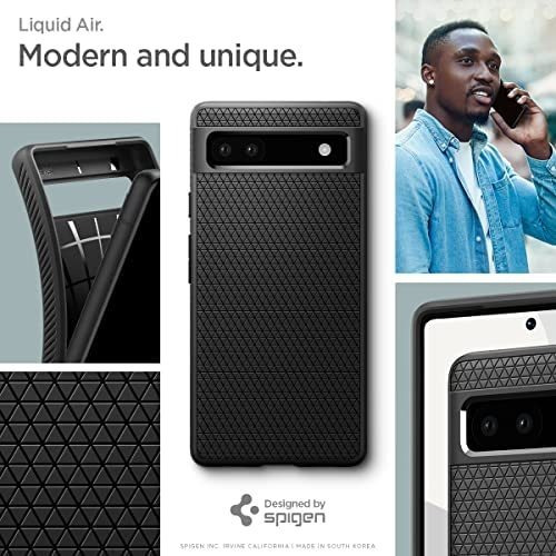Imagen 3 de 8 de Funda Spigen Liquid Air Para Google Pixel 6a - Negro
