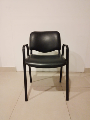 Silla De Oficina Con Apoya Brazos - Auditorio Negro Chenille (Usado)