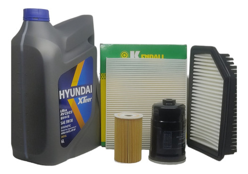 Filtros Y Aceite Kit  Hyundai Accent Rb Diesel 11/17 +aceite