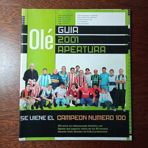 Guía Del Torneo Apertura 2001 - Olé