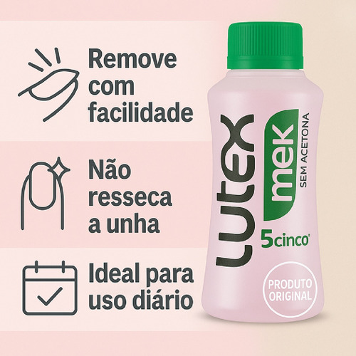 Kit 8 Remov. Profissional Lutex Mek 100ml A Queridinha Top