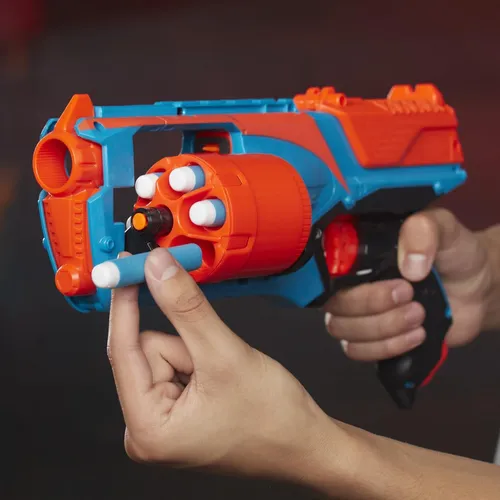 Pistola Nerf Elite Strongarm, Recarga Rápida, 6 Dardos