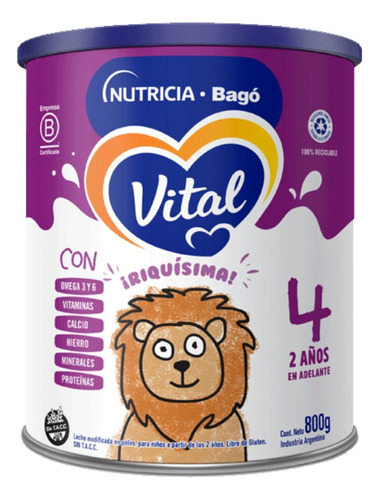 Leche Vital Bifibras 4 Tarro X 800g Promo X 6 Latas