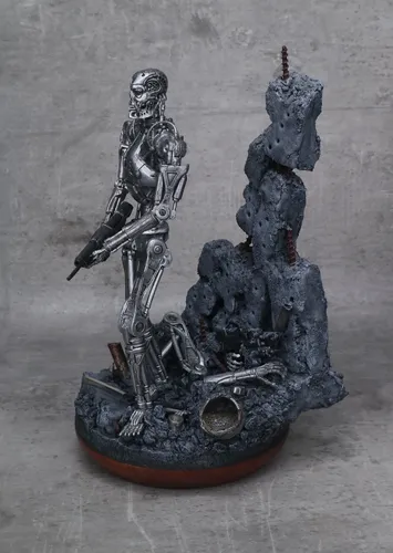 Terminator Neca Endoskeleton - T- 800 C/base Diorama (Usado)