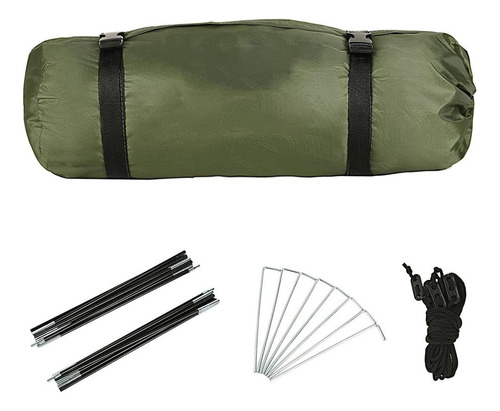 Barraca De Camping Com Avanço 215x133x110cm Proteção Extra Cor Verde-musgo