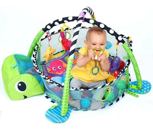 Imagen 4 de 7 de Gimnasio Manta Didactica Bebe Pelotero 2 En 1 Cici Babymovil