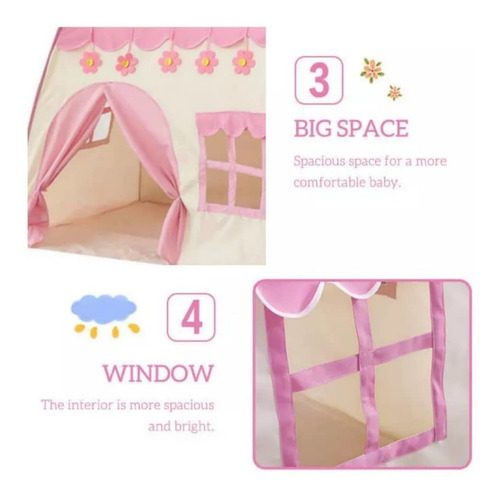 Imagen 2 de 4 de Carpa Niña Habitacion Pijamada