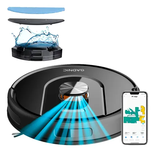 Aspiradora Robot Trapeadora Gadnic V51 4 Modos De Mapeo Negro