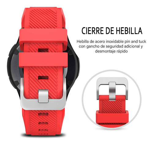 Correa 22mm Deportiva Texturizada Para Binden Era Hit Rojo 2.2 Cm