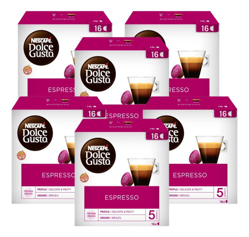 Cápsulas Nescafé Dolce Gusto Espresso X 6 Cajas