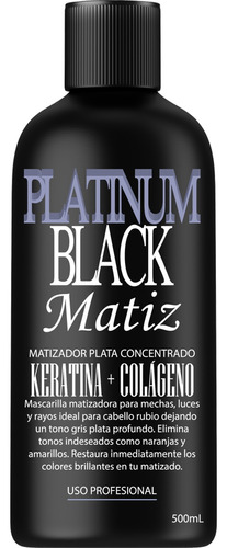  Platinum Black Matizador Gris Plata Cabello Rubio Plata