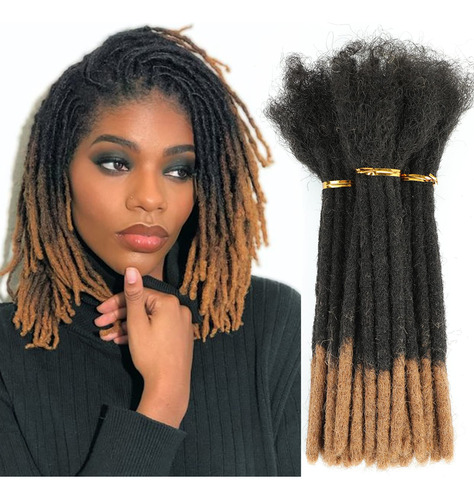 Extensiones De Rastas De Cabello Humano De 6 A 18 Pulgadas,