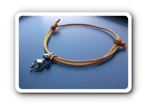 Pulsera Amarilla Con Gato Mini Kawaii Plata Ley Solida 925