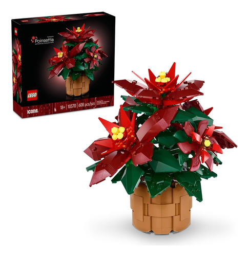 Lego Set Construccion Flores Artificial Decoracion Navideña