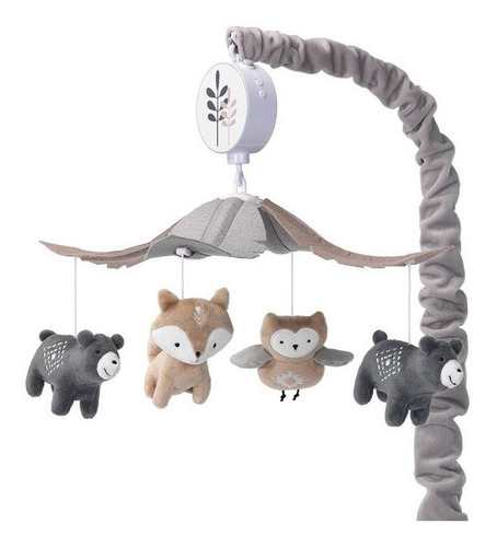 Imagen 1 de 7 de Movil Para Cuna Musical Y Con Sistema Giratorio De Peluches