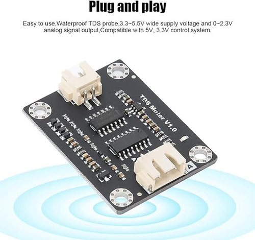 Módulo De Sensor De Control De Calidad Del Agua V1 Con Conector De Cable De Puente Xh2.54-3pin Para Arduino , 2 Sondas Para Monitoreo De Calidad De Agua Doméstica E Hidroponía, Sonda A Prueba De Agua