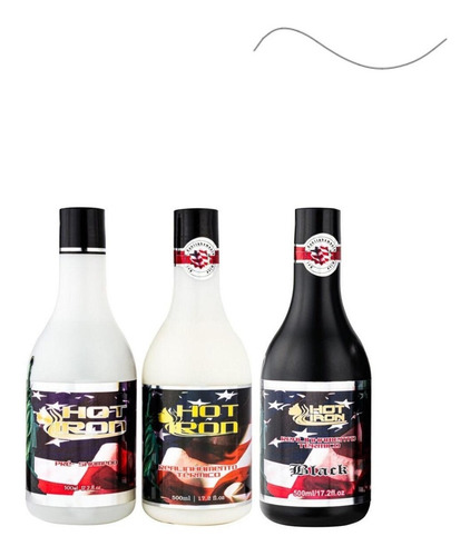 Imagem 1 de 7 de Hot Iron Black/white Kit Versão 500ml Cada