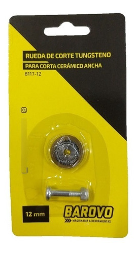 Rueda De Corte Tungsteno Cortaceramico Ancha Barovo 12 Mm