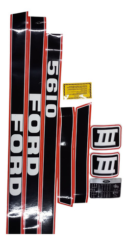 Jogo Decalque Adesivo Trator Ford 5610 E4nn16n5610x