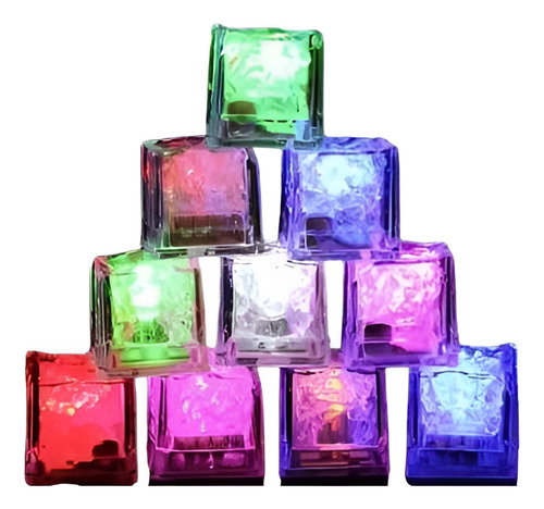 12 Piezas De Cubos De Hielo Led Para Fiestas Surtido