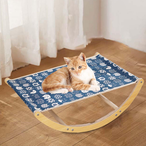 Hamaca Para Gatos Cama Para Mascotas Cama Para Patrón Azul