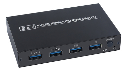 * Conmutador Kvm Hdmi/usb 2 En 1 Aimos Am-kvm 201cl Soporte