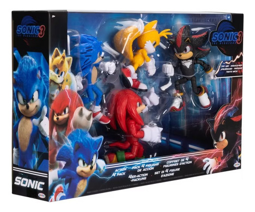 Figuras De Acción Sonic 3 Shadow Knuckles Tails Con Luz