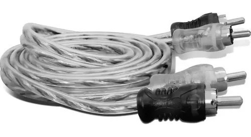 Imagem 2 de 3 de Cabo Rca 1 Mt - Svart - Transparente - Silicone