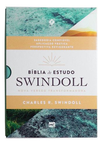 Bíblia de Estudo Swindoll: NVT - Capa Aqua, de Swindoll, Charles R.. Editora ASSOCIAÇÃO RELIGIOSA EDITORA MUNDO CRISTÃO,Tyndale House Publishers em português, 2020